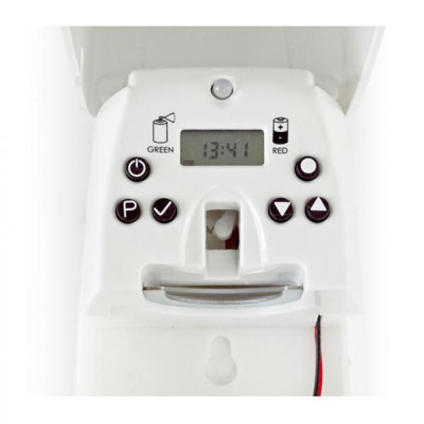 Duftspender P+L LCD frei programmierbar, weiß, für 270 ml Raumduft-Dosen von Pelsis Washroom