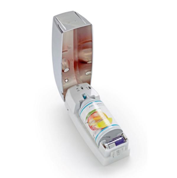 Duftspender P+L LED verchromt für 270 ml Raumduft-Dosen von Pelsis Washroom Duftspender P+L LED verchromt für 270 ml Raumduft-Dosen von Pelsis Washroom